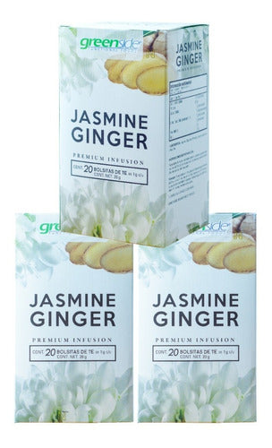 (3 Pzas) Te Jasmine Ginger (20 Bolsitas) Greenside