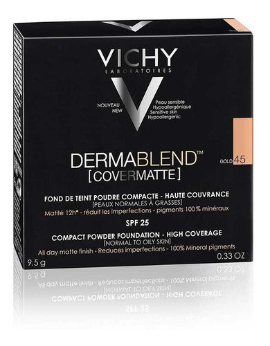 Polvo Compacto Dermablend Covermatte Gold T45 9.5gr Vichy