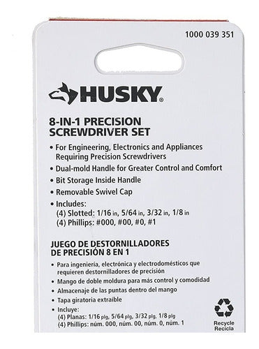 Desarmador Destornillador De Precisión Husky® 8 En 1