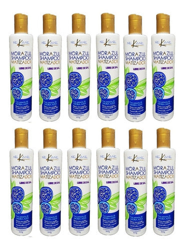 Shampoo Matizador Mora Azul Nekane 300 G 12 Pzas