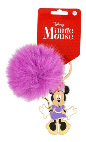 Llavero Minnie Pom Pon Rosa Disney