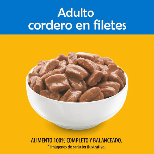 Pedigree, Alimento Perros Adultos, Cordero, 30ud 100g C/u