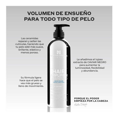 Shampoo Martha Debayle Amplifier Hair Tech 900ml. Caviar Ne