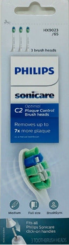 3-pack Repuesto Cepillo Philips Sonicare C2 Optimal Plaque
