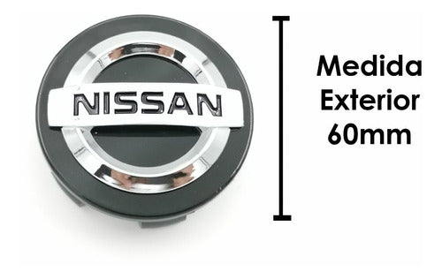 4 Tapas Centro De Rin Nissan Versa Sentra Altima Maxima 60mm