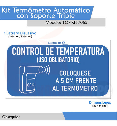 Kit Termometro Infrarrojo + Soporte Tripie + Baterias V1