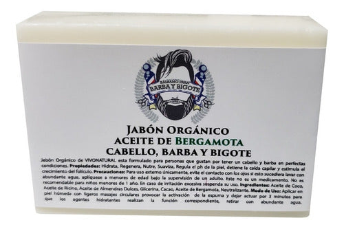 12 Jabones Bergamota Barba Y Bigote,estimula Crecimiento.