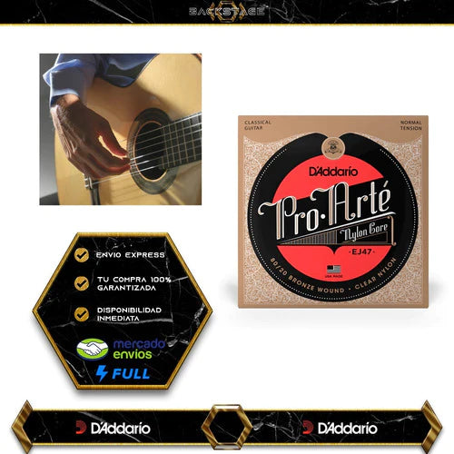Daddario Pro Arte Cuerdas Para Guitarra Clásica Nylon Ej47