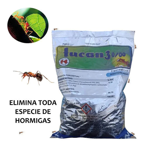 Mata Hormigas Tucan® 3 Insecticida Cipermetrina Polvo Seco