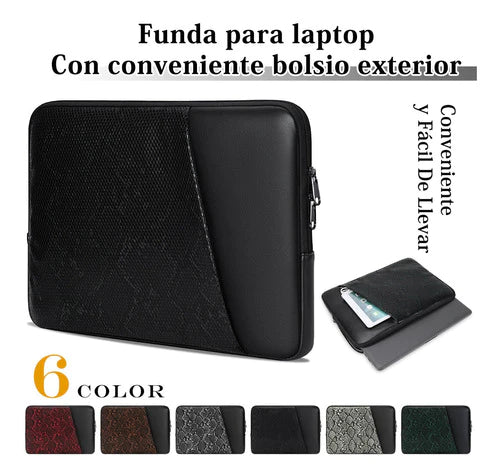 Impermeable Funda Serpentina Cuero Para Laptop De 15-15.6 ''