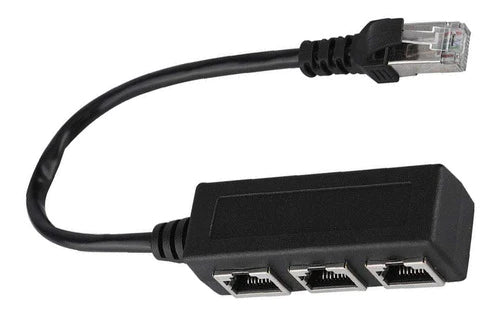 Adaptador De Cable De Extensión Ethernet 1 Macho A 3 Hembra