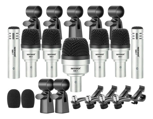 Microfonos 7 Piezas Kit De Micrófono Para Tambor Dinámico