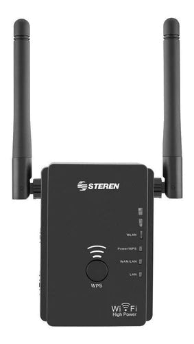 Access Point, Repetidor, Router Steren Com-8200 Negro 100v/240v