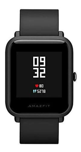 Smartwatch Amazfit Basic Bip 1.28  Caja De  Policarbonato Onyx Black, Malla  Onyx Black A1608