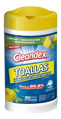 Cleandex Limón Toallas Para Superficies, Caja 6pz