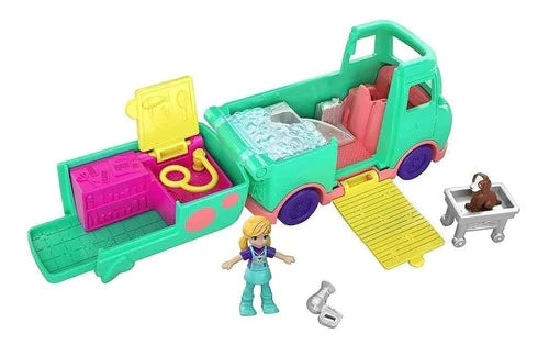 Mini Muñeca Polly Pocket Con Camioneta Y Accesorios Mattel