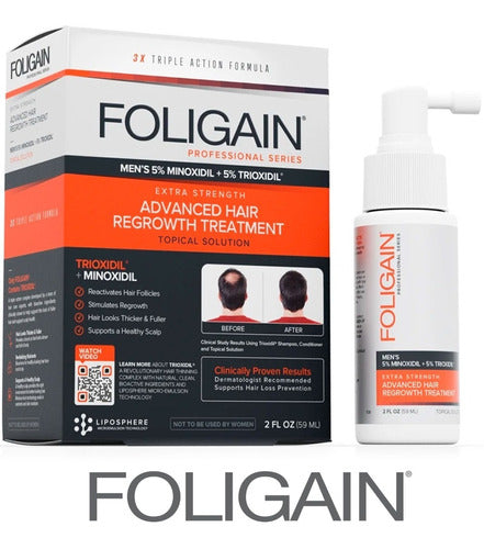 Men's Foligain Trioxidil 5% 1 Mes De Tratamiento