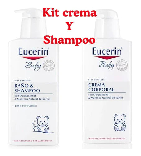 Eucerin Kit Baby Crema Y Shampoo De Baño 400ml