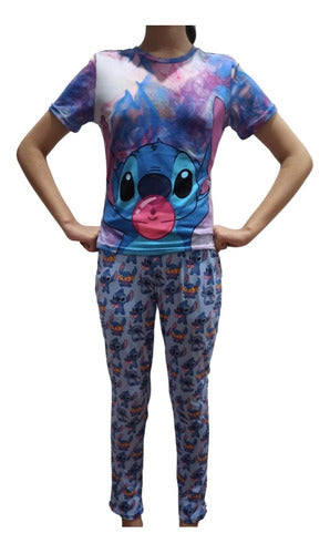 Pijama Para Dama Juvenil De Stitch Kawaii Ohana