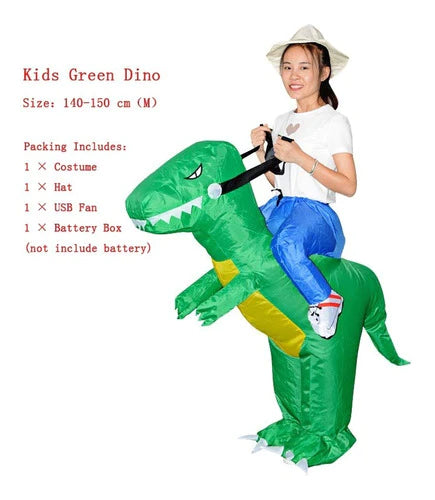 Disfraz Inflable De Dinosaurio Para Niños Cosplay S