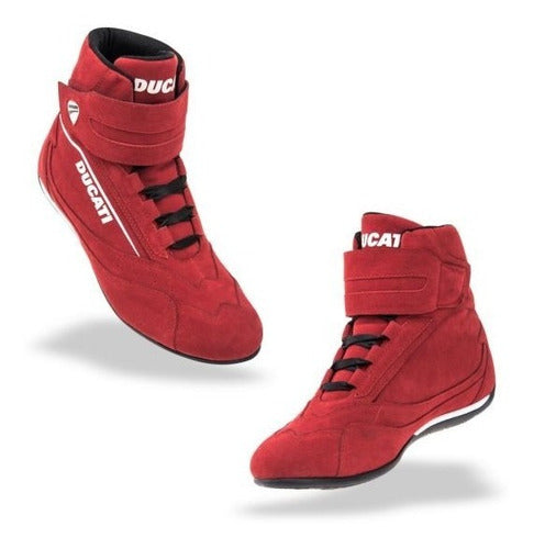 Calzado Tenis Casual Tipo Bota Ducati Hombre Caballero Rojo
