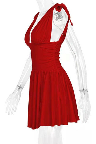 Vestido Sin Mangas Rojo De Mujer