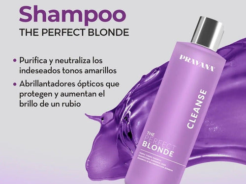 The Perfect Blonde Shampoo Y Aconicionador 325ml Pravana