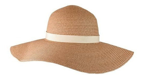 Sombrero Dama Para Sol De Paja Flexible Ala Ancha De Playa