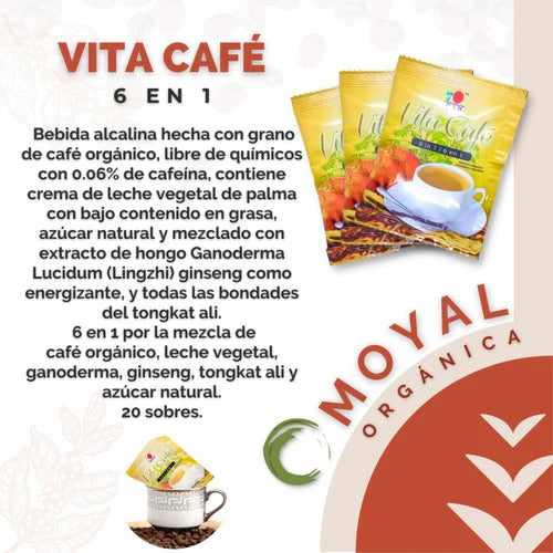Paquete Vita Café 6 En 1 , Cocozhi Y 3 En 1 / Dxn 20 Sobres