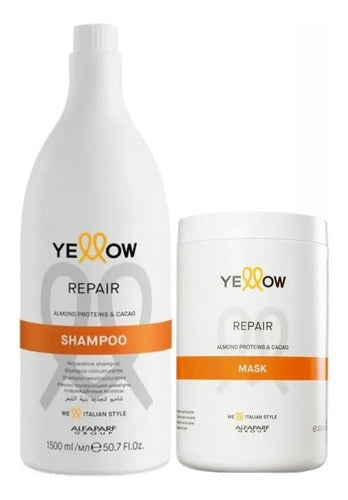Kit Shampoo + Mascara Almendra & Cacao Yellow Repair