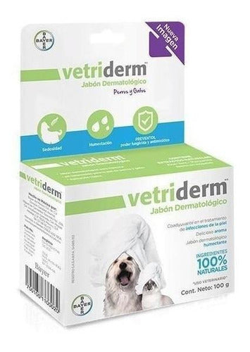 Bayer Vetriderm Jabon Dermatologico Perros Y Gatos *