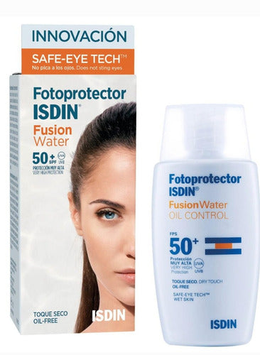 Fotoprotector Isdin  Fusion Water Oil Control Sin Color 5pz
