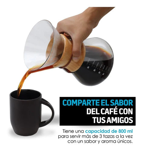 Cafetera Individual Chemex Grande 800ml Cafe Molido Redlemon