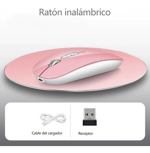 Mause Inalambrico Mouse Recargable 2.4g Ratón Juego Maus