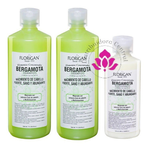 Bergamota Set 2 Shampoos Y 1 Acondicionador Florigan