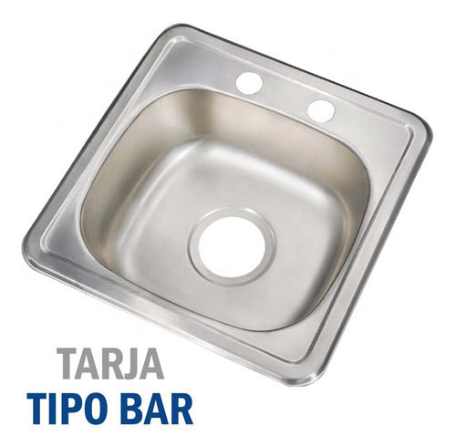Tarja Tina Acero Inoxidable Empotrar Lavatrastes Cocina Bar