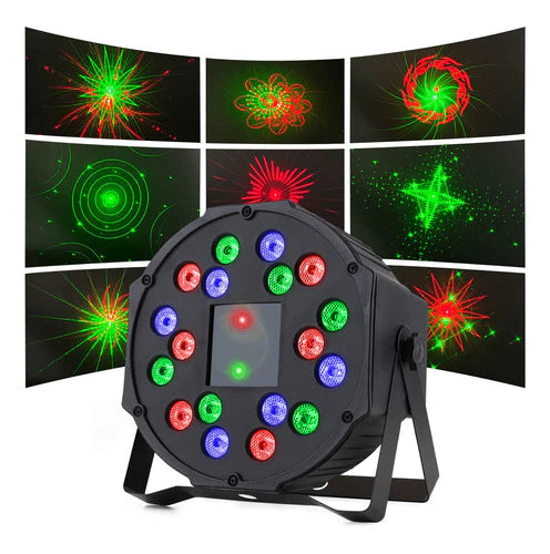 Cañon De Leds Rgb Laser Audioritmico Con Patrones Multicolor
