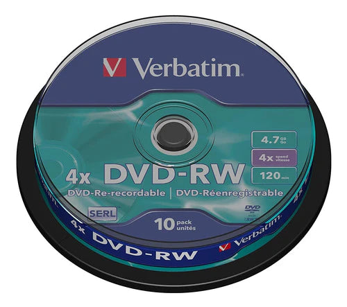 Verbatim Discos Dvd Regrabable 4.7gb Paquete De 10