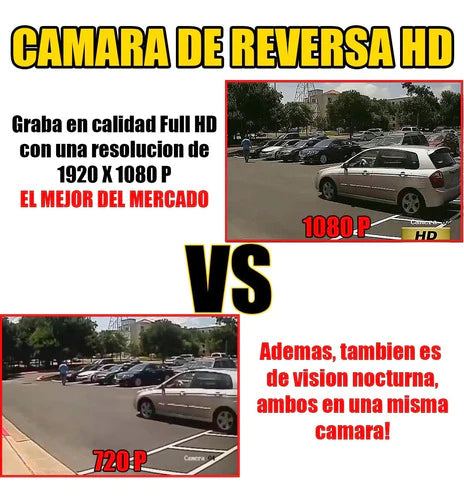 Espejo Retrovisor Dvr Camara De Reversa Hd 1080p Touchscreen