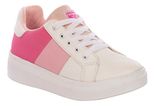 165-13 Cklass Tenis Sneaker Niña Color Blanco/rosa