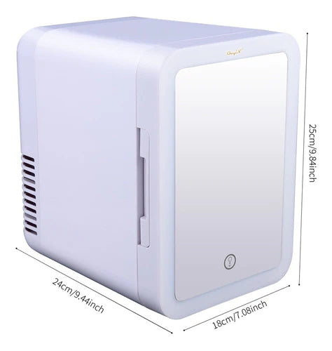 Mini Refrigerador De 4 Litros Con Espejo Y Luz Led