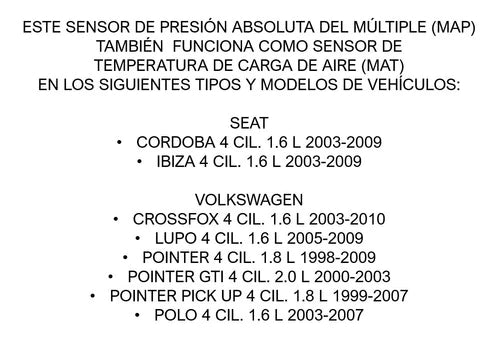 Sensor Map Mat Ibiza Crossfox Lupo Pointer Polo Magneti M