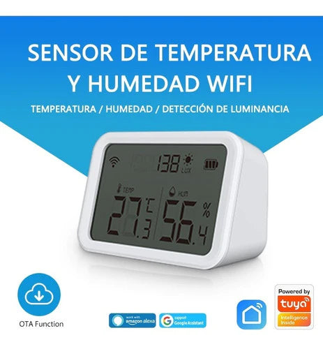 Sensor De Humedad Y Temperatura Con Wifi Y Detector De Luz