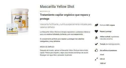 Salerm Biokera Yelow Shot Shampo + Mascarilla Cabello Dañado
