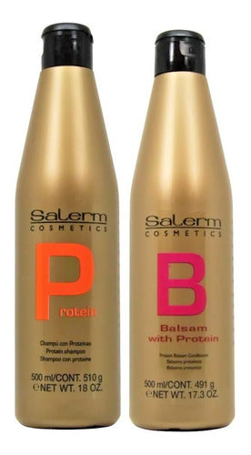 Salerm Shampoo + Bálsamo Proteínas 500ml C/u