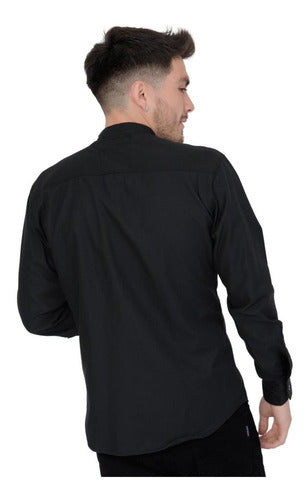 Camisa Casual Hombre Stfashion Negro 50503602 Algodón