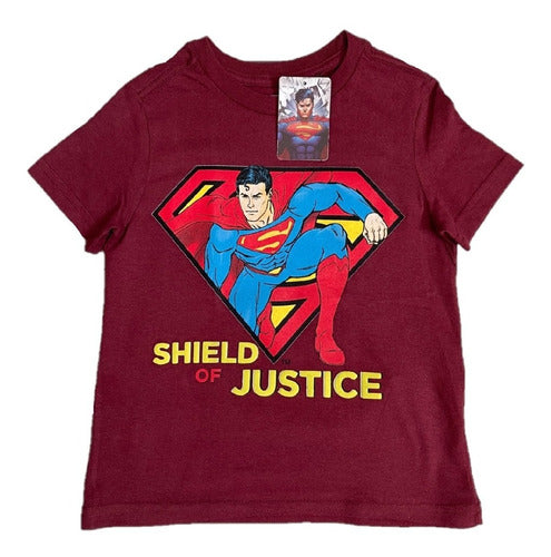 Playera Superman Original Niños Justice Camiseta Superheroe