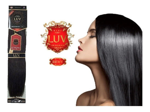Extension Cabello Luv Remy 100% Humano 18pLG 1.5mts Rayos
