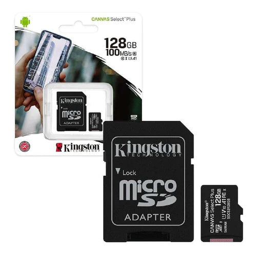 Memoria Micro Sd 128gb 100mb/s Clase 10 Kingston Adaptador