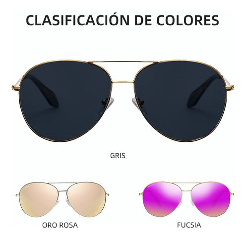Lentes De Sol Dama Polarizadas Aviador Vegoos Gafas Mujer